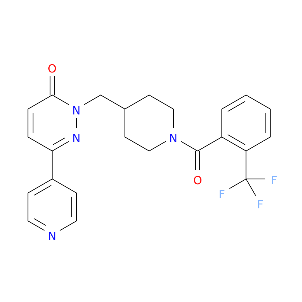 6-(pyridin-4-yl)-2-({1-[2-(trifluoromethyl)benzoyl]piperidin-4-yl}methyl)-2,3-dihydropyridazin-3-one