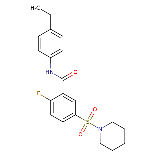 N-(4-ethylphenyl)-2-fluoro-5-(piperidine-1-sulfonyl)benzamide