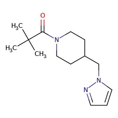 2,2-dimethyl-1-{4-[(1H-pyrazol-1-yl)methyl]piperidin-1-yl}propan-1-one