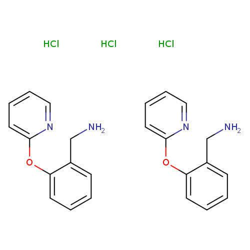 Bis(1-[2-(pyridin-2-yloxy)phenyl]methanamine) trihydrochloride