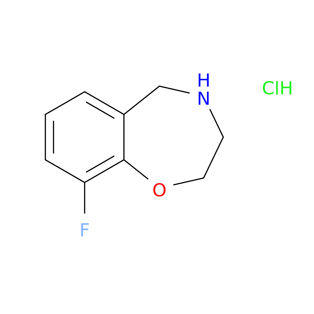 9-Fluoro-2,3,4,5-tetrahydro-1,4-benzoxazepine hydrochloride