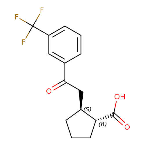 trans-2-[2-Oxo-2-(3-trifluoromethylphenyl)ethyl]cyclopentane-1-carboxylic acid