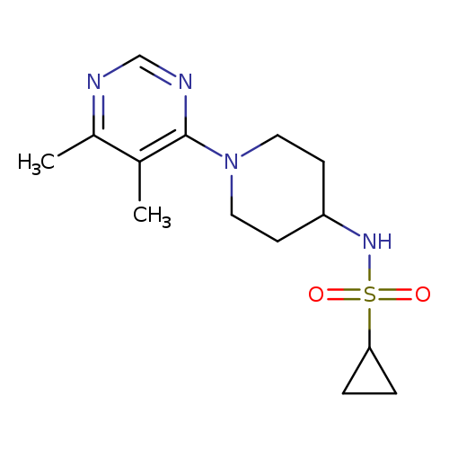 N-[1-(5,6-dimethylpyrimidin-4-yl)piperidin-4-yl]cyclopropanesulfonamide