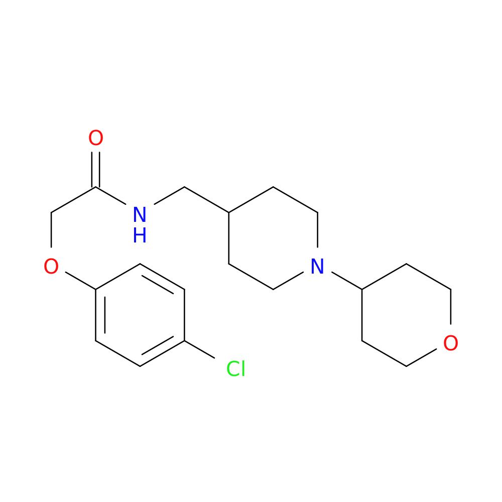 2-(4-chlorophenoxy)-N-{[1-(oxan-4-yl)piperidin-4-yl]methyl}acetamide