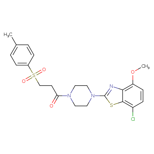 1-[4-(7-chloro-4-methoxy-1,3-benzothiazol-2-yl)piperazin-1-yl]-3-(4-methylbenzenesulfonyl)propan-1-one