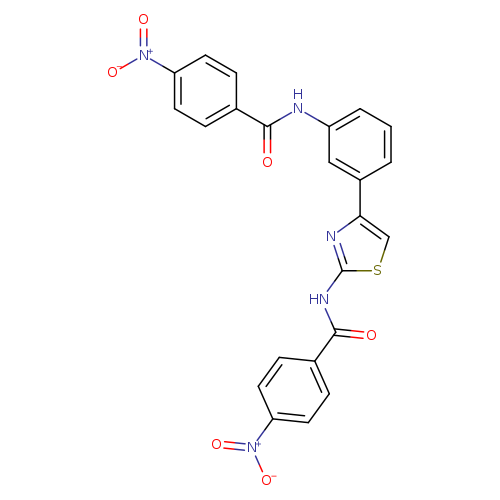 4-nitro-N-{4-[3-(4-nitrobenzamido)phenyl]-1,3-thiazol-2-yl}benzamide