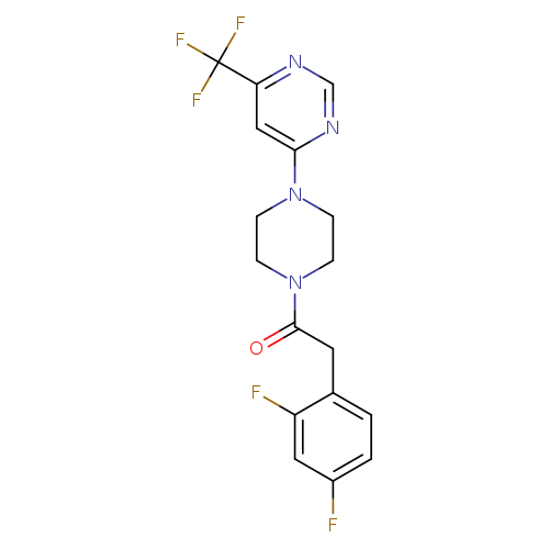 2-(2,4-difluorophenyl)-1-{4-[6-(trifluoromethyl)pyrimidin-4-yl]piperazin-1-yl}ethan-1-one