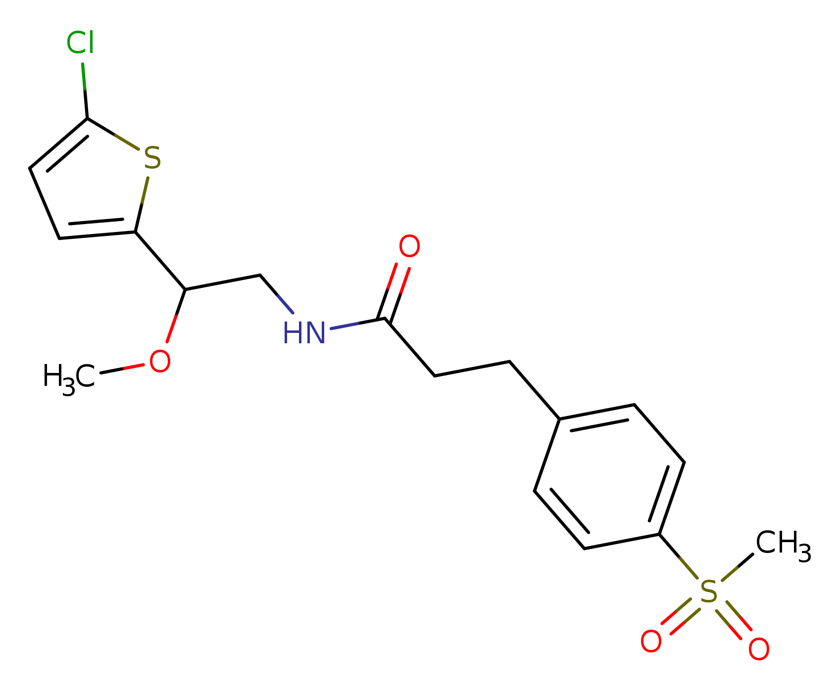 N-[2-(5-chlorothiophen-2-yl)-2-methoxyethyl]-3-(4-methanesulfonylphenyl)propanamide