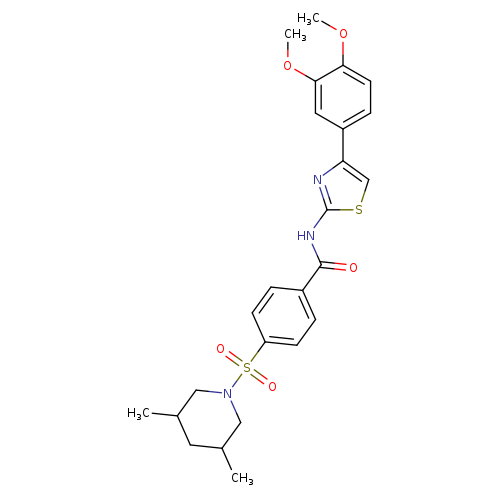 N-[4-(3,4-dimethoxyphenyl)-1,3-thiazol-2-yl]-4-[(3,5-dimethylpiperidin-1-yl)sulfonyl]benzamide