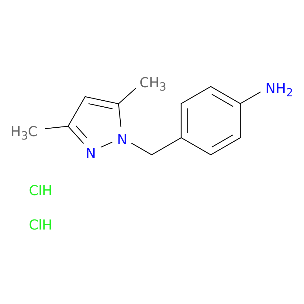{4-[(3,5-dimethyl-1H-pyrazol-1-yl)methyl]phenyl}amine dihydrochloride