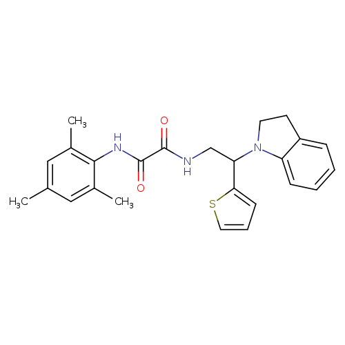 N-[2-(2,3-dihydro-1H-indol-1-yl)-2-(thiophen-2-yl)ethyl]-N'-(2,4,6-trimethylphenyl)ethanediamide