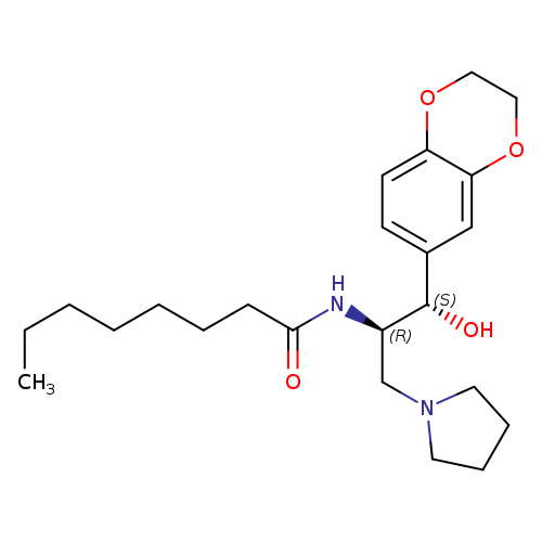 N-[(1R,2S)-2-(2,3-Dihydro-1,4-benzodioxin-6-yl)-2-hydroxy-1-(1-pyrrolidinylmethyl)ethyl]-octanamide