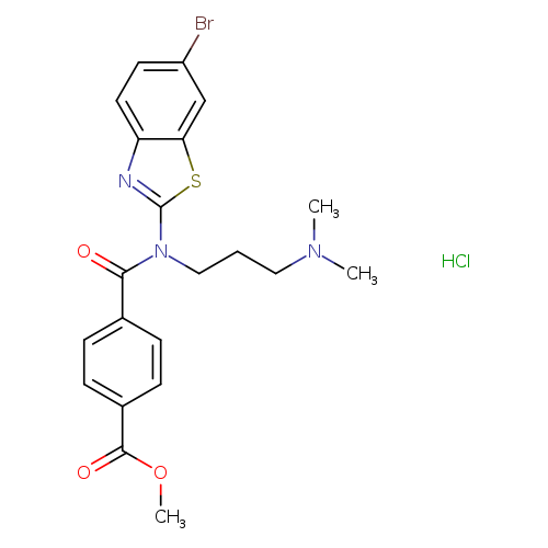 methyl 4-[(6-bromo-1,3-benzothiazol-2-yl)[3-(dimethylamino)propyl]carbamoyl]benzoate hydrochloride