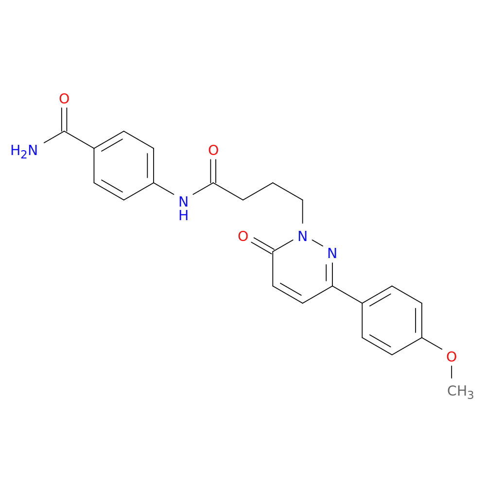 4-{4-[3-(4-methoxyphenyl)-6-oxo-1,6-dihydropyridazin-1-yl]butanamido}benzamide