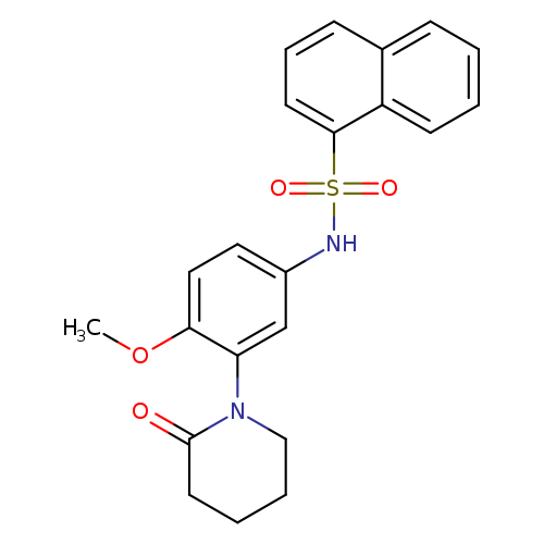 N-[4-methoxy-3-(2-oxopiperidin-1-yl)phenyl]naphthalene-1-sulfonamide