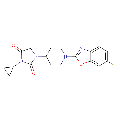 3-cyclopropyl-1-[1-(6-fluoro-1,3-benzoxazol-2-yl)piperidin-4-yl]imidazolidine-2,4-dione