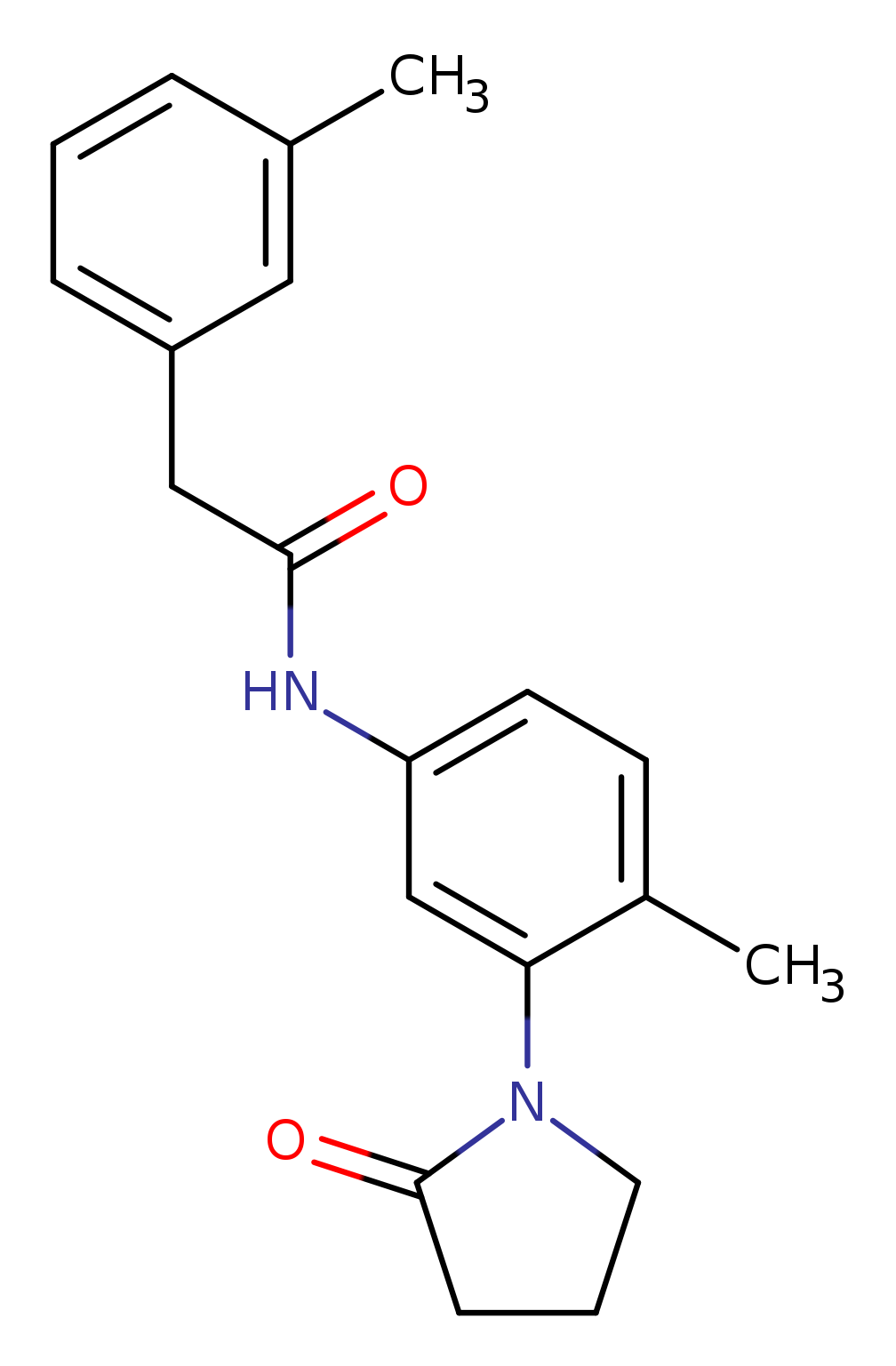 N-[4-methyl-3-(2-oxopyrrolidin-1-yl)phenyl]-2-(3-methylphenyl)acetamide