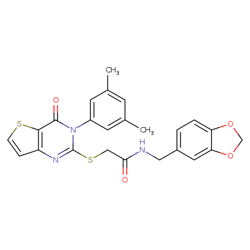 N-[(2H-1,3-benzodioxol-5-yl)methyl]-2-{[3-(3,5-dimethylphenyl)-4-oxo-3H,4H-thieno[3,2-d]pyrimidin-2-yl]sulfanyl}acetamide