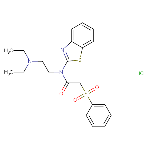 2-(benzenesulfonyl)-N-(1,3-benzothiazol-2-yl)-N-[2-(diethylamino)ethyl]acetamide hydrochloride