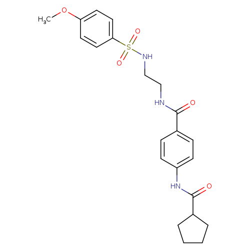 4-cyclopentaneamido-N-[2-(4-methoxybenzenesulfonamido)ethyl]benzamide