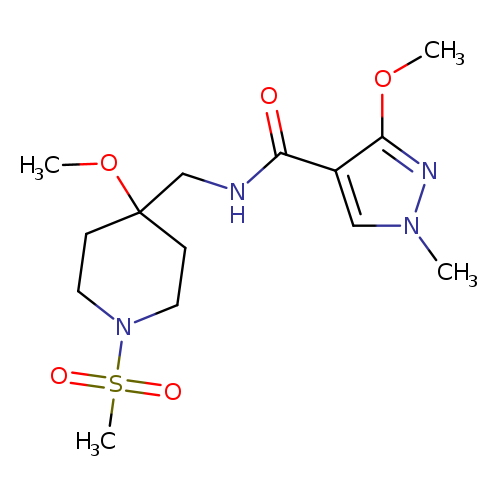 N-[(1-methanesulfonyl-4-methoxypiperidin-4-yl)methyl]-3-methoxy-1-methyl-1H-pyrazole-4-carboxamide