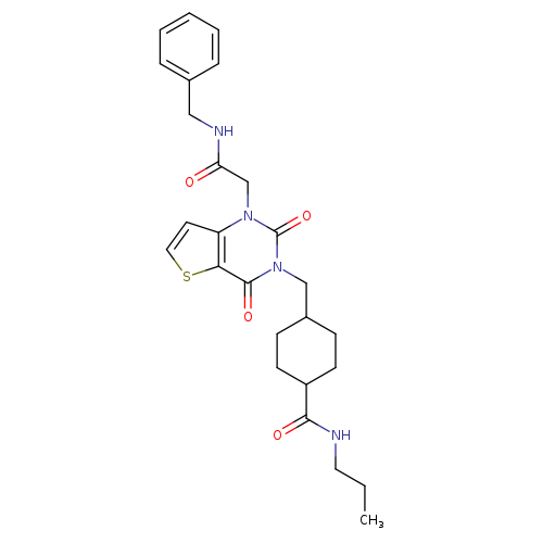 4-({1-[(benzylcarbamoyl)methyl]-2,4-dioxo-1H,2H,3H,4H-thieno[3,2-d]pyrimidin-3-yl}methyl)-N-propylcyclohexane-1-carboxamide
