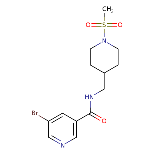 5-bromo-N-[(1-methanesulfonylpiperidin-4-yl)methyl]pyridine-3-carboxamide