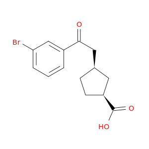 cis-3-[2-(3-Bromophenyl)-2-oxoethyl]cyclopentane-1-carboxylic acid