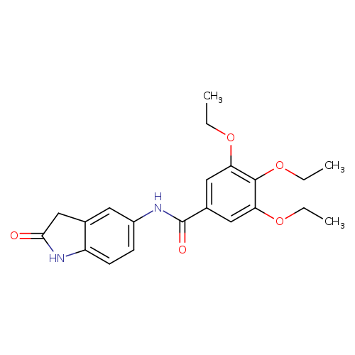3,4,5-triethoxy-N-(2-oxo-2,3-dihydro-1H-indol-5-yl)benzamide