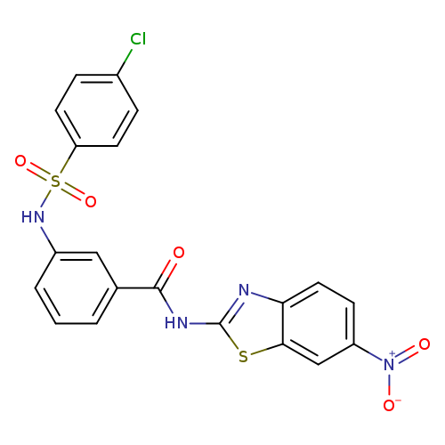 3-(4-chlorobenzenesulfonamido)-N-(6-nitro-1,3-benzothiazol-2-yl)benzamide