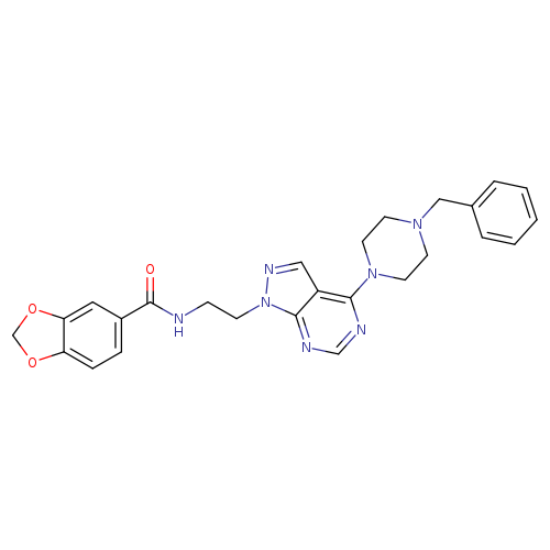 N-{2-[4-(4-benzylpiperazin-1-yl)-1H-pyrazolo[3,4-d]pyrimidin-1-yl]ethyl}-2H-1,3-benzodioxole-5-carboxamide