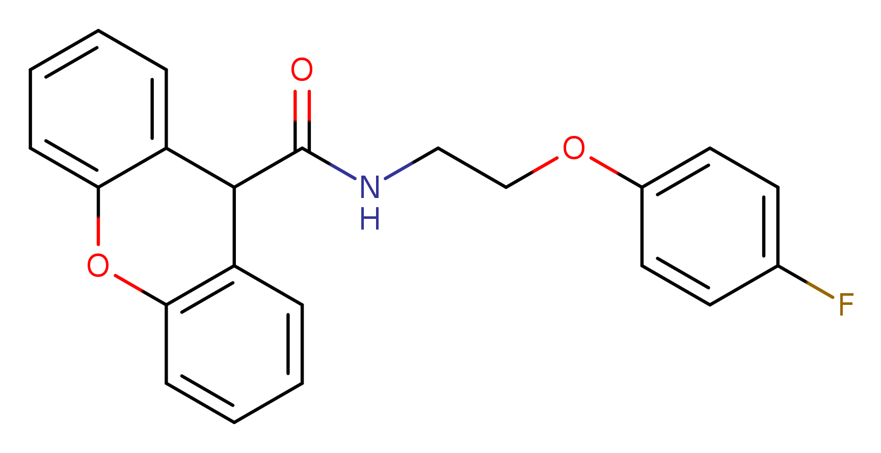 N-[2-(4-fluorophenoxy)ethyl]-9H-xanthene-9-carboxamide