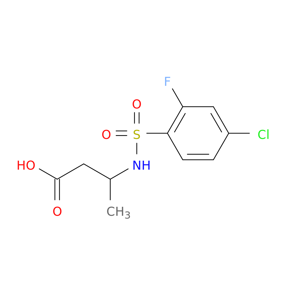 3-(4-chloro-2-fluorobenzenesulfonamido)butanoic acid