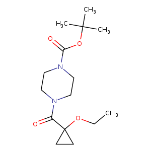 1-Piperazinecarboxylic acid, 4-[(1-ethoxycyclopropyl)carbonyl]-, 1,1-dimethylethyl ester
