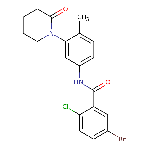 5-bromo-2-chloro-N-[4-methyl-3-(2-oxopiperidin-1-yl)phenyl]benzamide