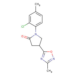 1-(2-chloro-4-methylphenyl)-4-(3-methyl-1,2,4-oxadiazol-5-yl)pyrrolidin-2-one