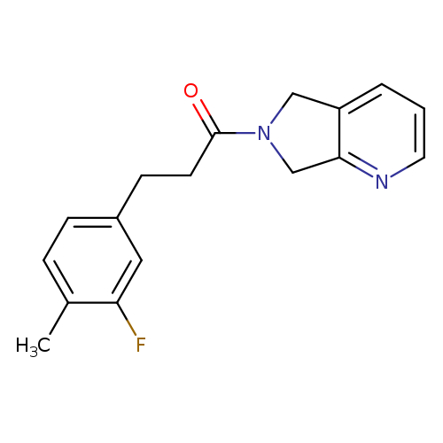 3-(3-fluoro-4-methylphenyl)-1-{5H,6H,7H-pyrrolo[3,4-b]pyridin-6-yl}propan-1-one