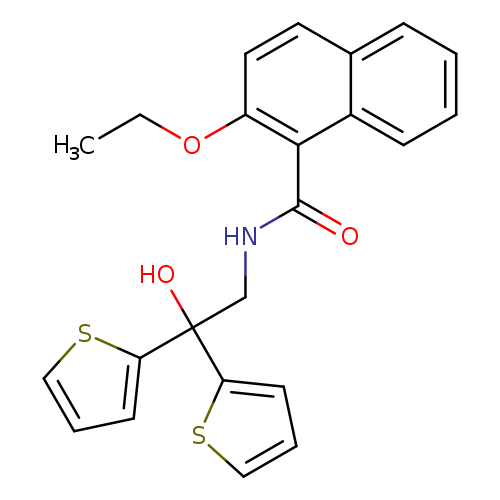 2-ethoxy-N-[2-hydroxy-2,2-bis(thiophen-2-yl)ethyl]naphthalene-1-carboxamide