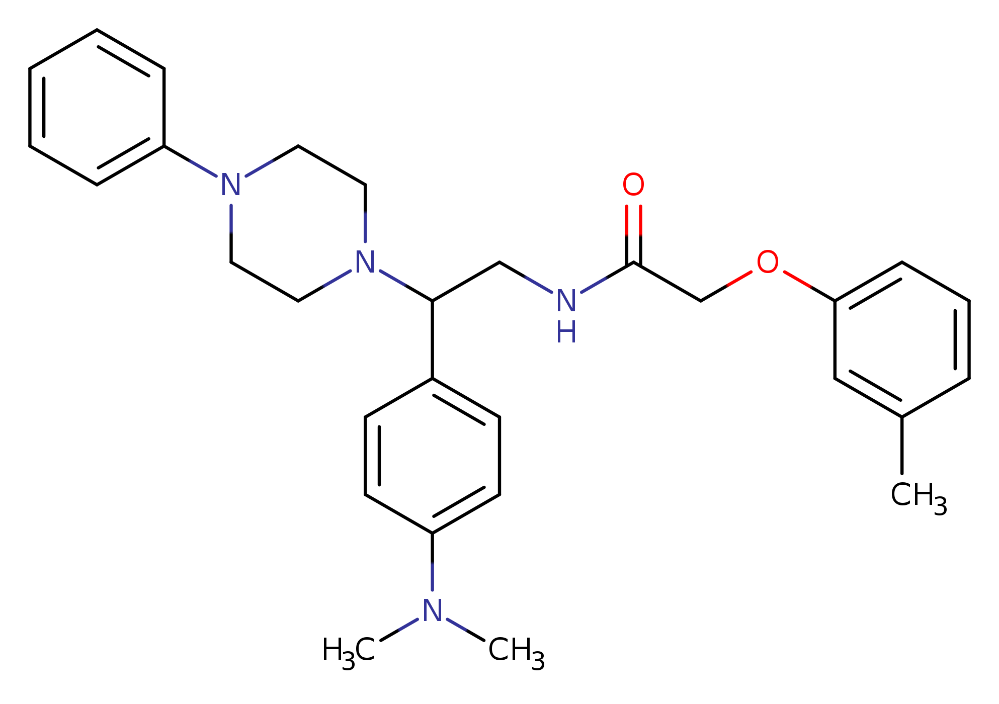 N-{2-[4-(dimethylamino)phenyl]-2-(4-phenylpiperazin-1-yl)ethyl}-2-(3-methylphenoxy)acetamide