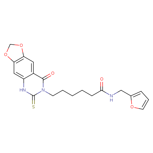 N-[(furan-2-yl)methyl]-6-{8-oxo-6-sulfanylidene-2H,5H,6H,7H,8H-[1,3]dioxolo[4,5-g]quinazolin-7-yl}hexanamide