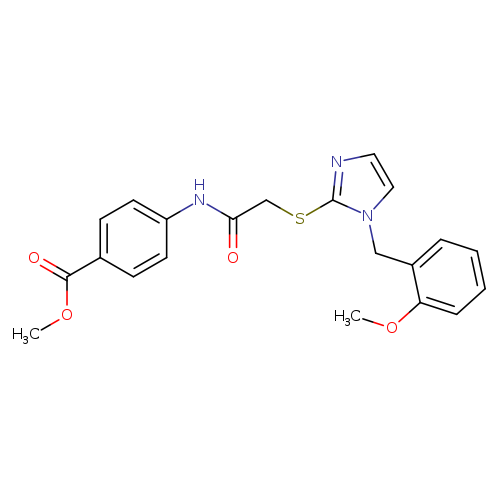 methyl 4-[2-({1-[(2-methoxyphenyl)methyl]-1H-imidazol-2-yl}sulfanyl)acetamido]benzoate