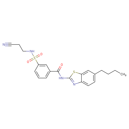 N-(6-Butyl-1,3-benzothiazol-2-yl)-3-[(2-cyanoethyl)sulfamoyl]benzamide
