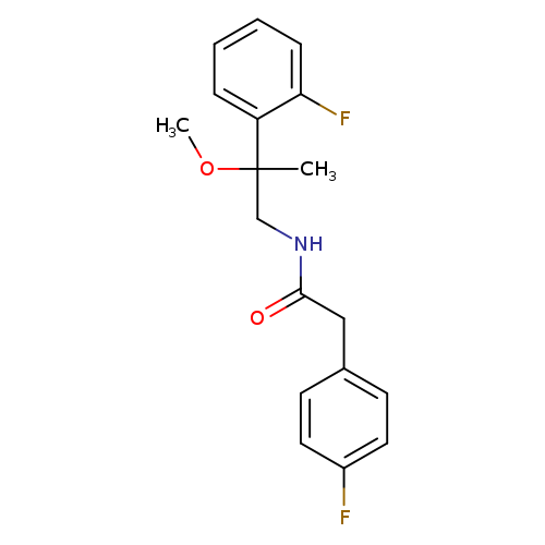 2-(4-fluorophenyl)-N-[2-(2-fluorophenyl)-2-methoxypropyl]acetamide
