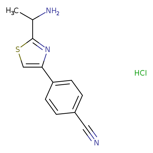 4-[2-(1-aminoethyl)-1,3-thiazol-4-yl]benzonitrile hydrochloride