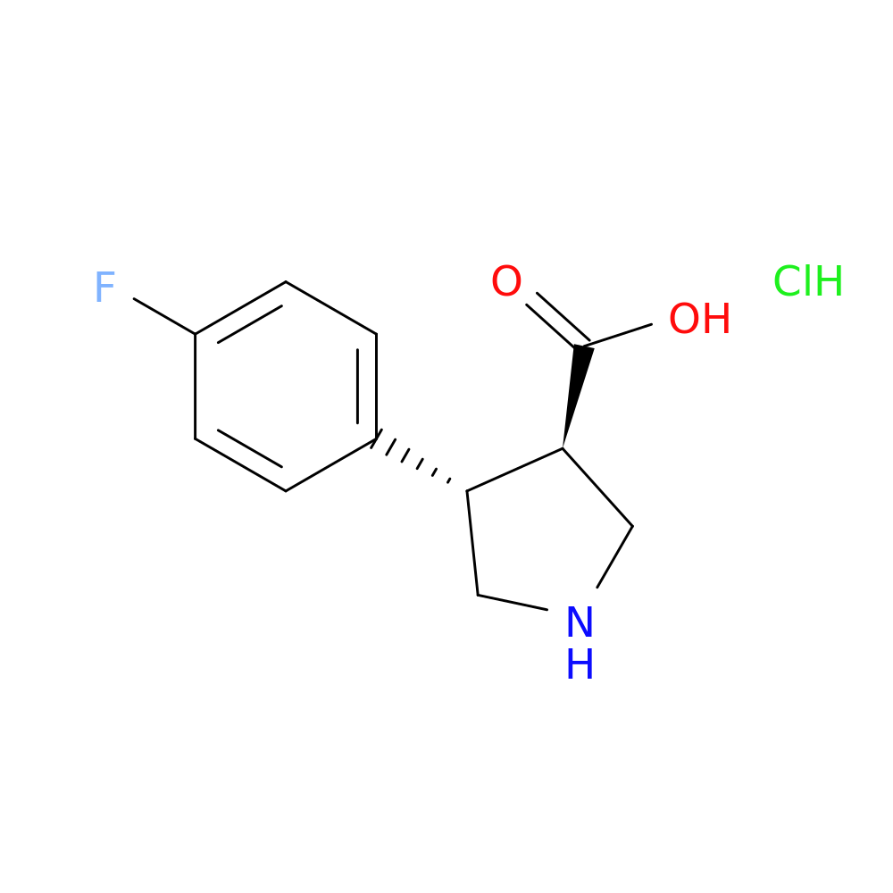 (+/-)-Trans-4-(4-fluoro-phenyl)-pyrrolidine-3-carboxylic acid, HCl