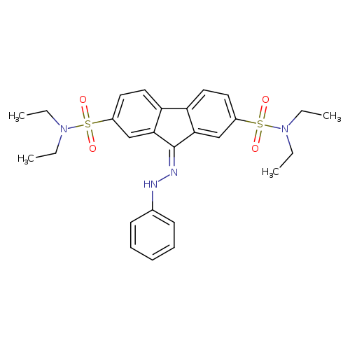 N2,N2,N7,N7-tetraethyl-9-(2-phenylhydrazin-1-ylidene)-9H-fluorene-2,7-disulfonamide