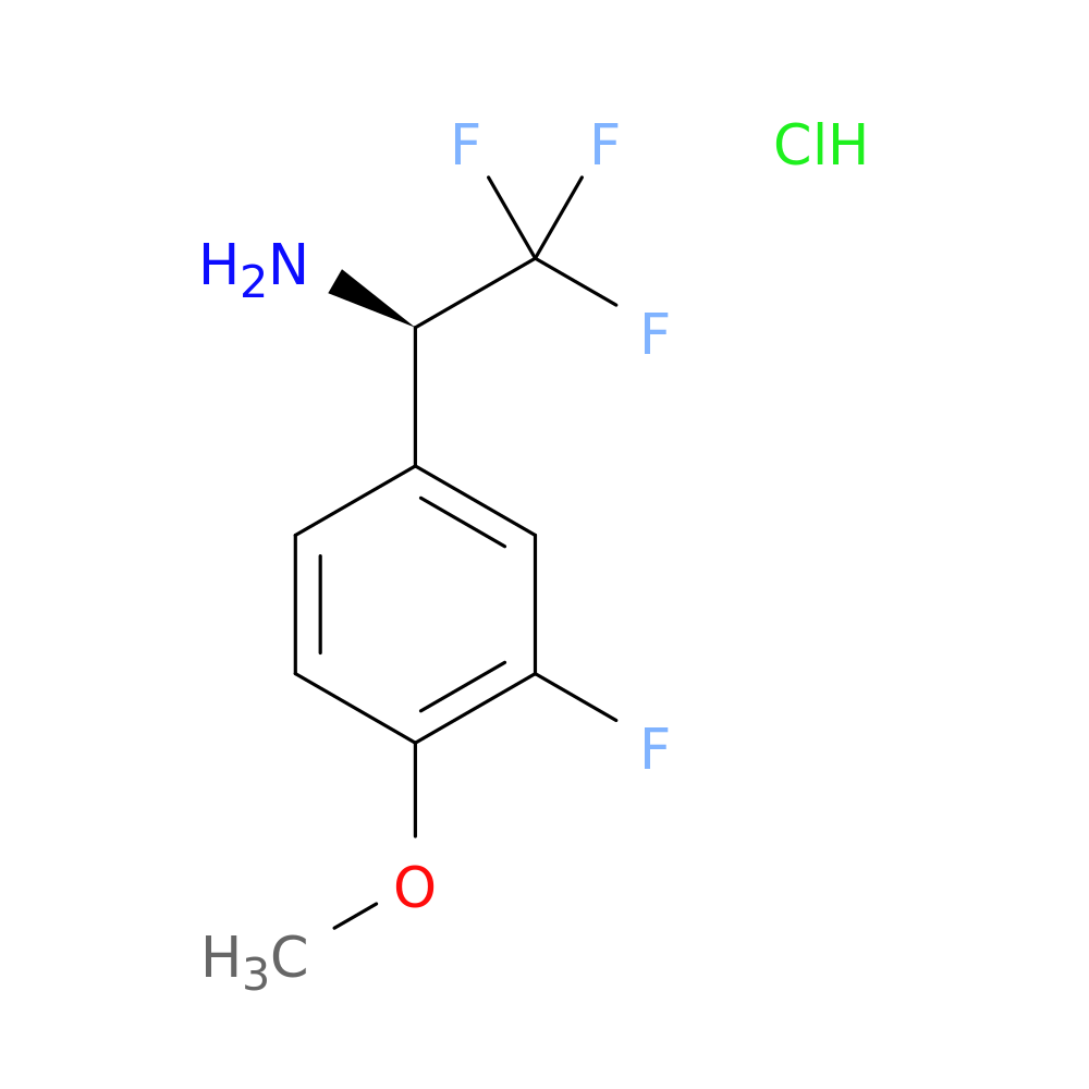 (1R)-2,2,2-trifluoro-1-(3-fluoro-4-methoxyphenyl)ethan-1-amine hydrochloride