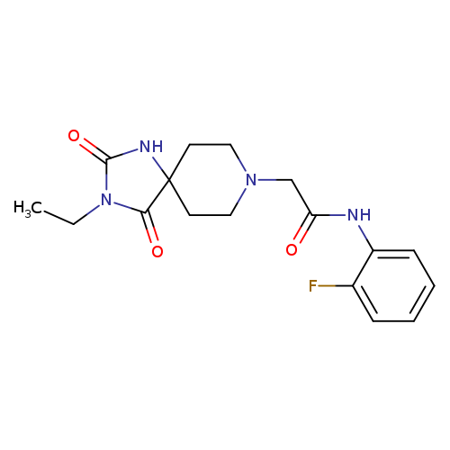 2-{3-ethyl-2,4-dioxo-1,3,8-triazaspiro[4.5]decan-8-yl}-N-(2-fluorophenyl)acetamide