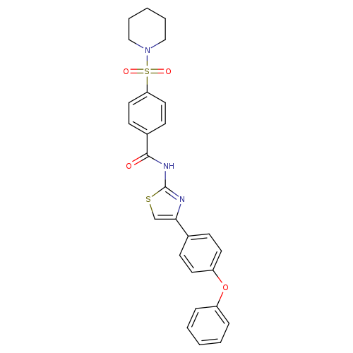 N-[4-(4-phenoxyphenyl)-1,3-thiazol-2-yl]-4-(piperidine-1-sulfonyl)benzamide