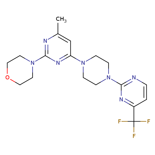 4-(4-methyl-6-{4-[4-(trifluoromethyl)pyrimidin-2-yl]piperazin-1-yl}pyrimidin-2-yl)morpholine